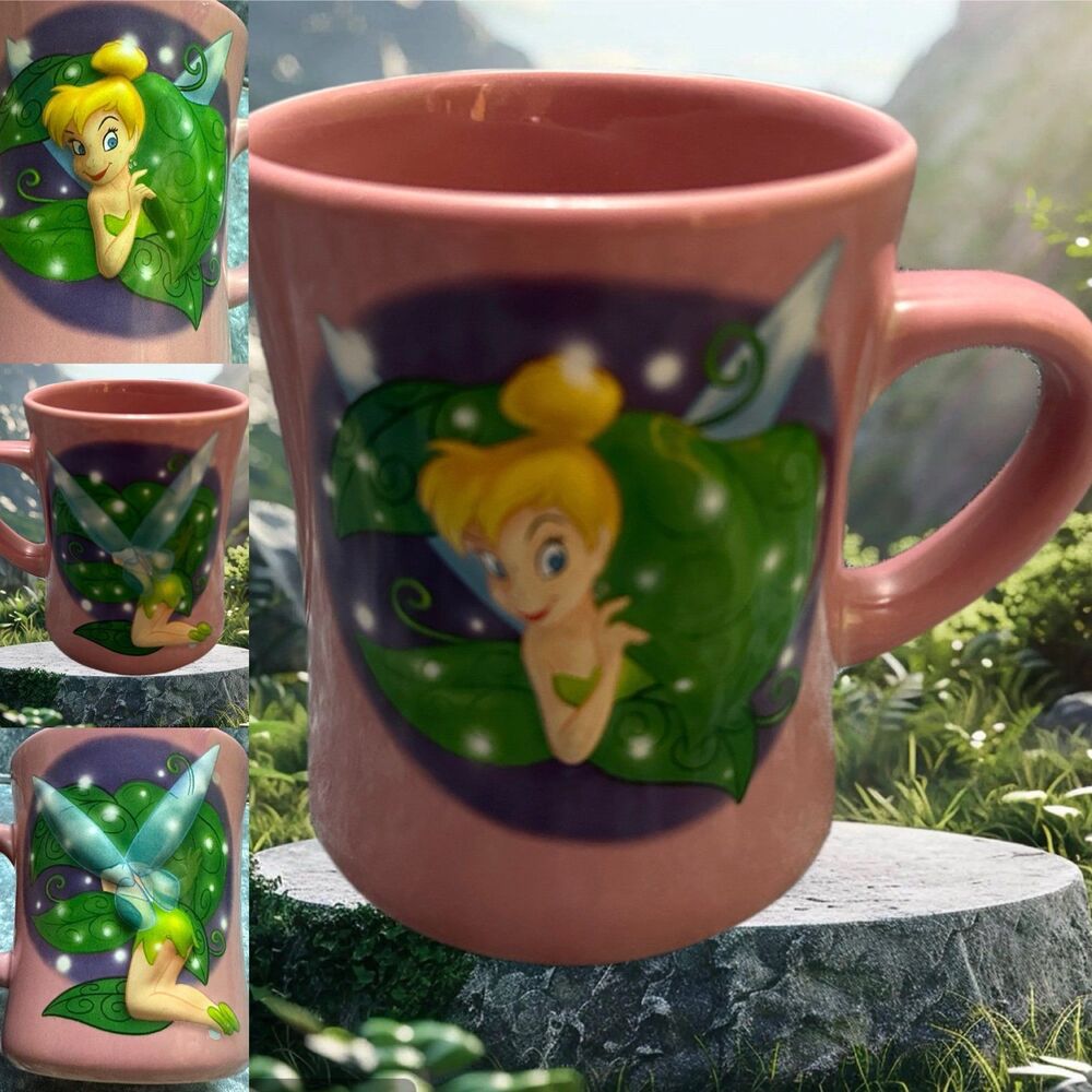 Disney Tinker bell 3 D Coffee Mug Pink